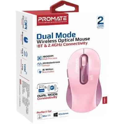 Мишка Promate Ken Wireless/Bluetooth Pink (ken.pink) Вінниця