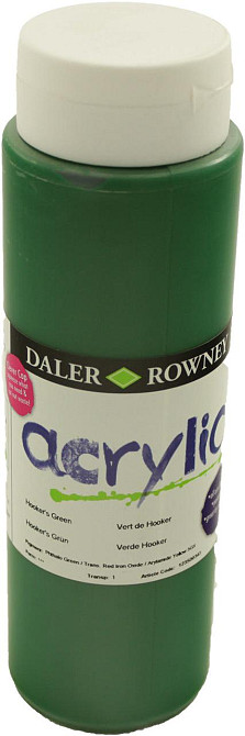 Фарба акрилова "Acrylic" 500мл 90770343 зелена темна, шт Київ - фото 1