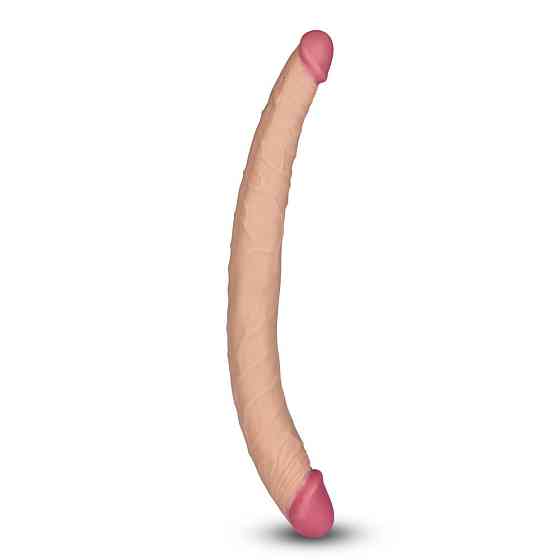 Двосторонній фалоімітатор - King-Sized Realistic Ladykiller Tapered Double 14" Sex Aura Київ