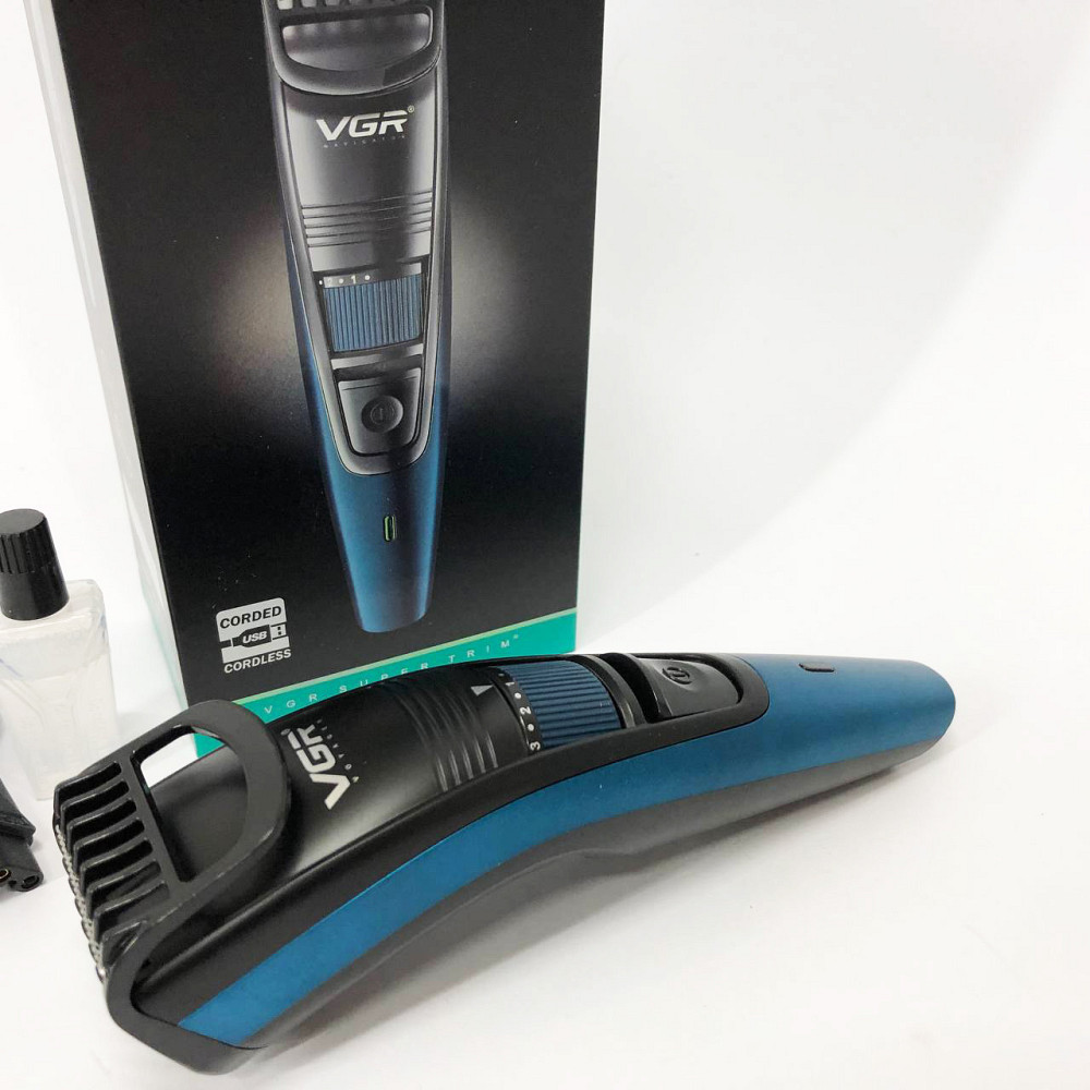 Багатофункціональний тример для стрижки волосся і тіла VGR V-052, Професійний тример з насадками ZX-18 Львів - фото 5