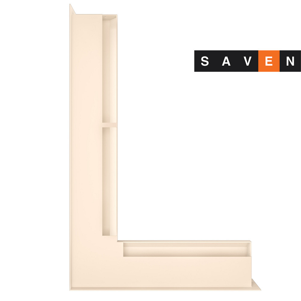 Вентиляционная решетка для камина угловая левая SAVEN Loft Angle 60х400х600 кремовая Львов - изображение 3