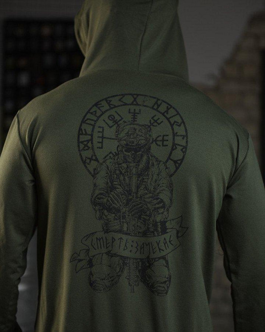 Худи Руны олива мужская с капюшоном 50р Л Одесса - изображение 4