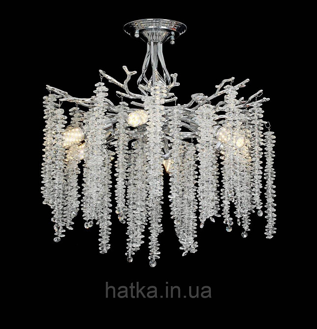 Люстра потолочная хрустальная VALESO C33001/460 хром на 6 ламп E14 Киев - изображение 1