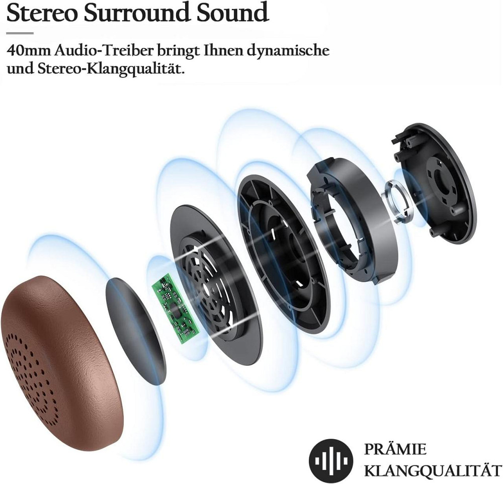 Навушники Conambo JBT700 чорні бездротові Bluetooth 5.0 USB-A донгл мікрофон DSP шумоподавлення HD стерео 40мм Київ - фото 7