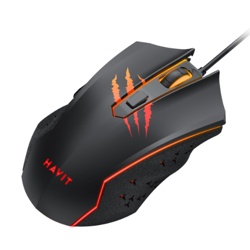 Мишка дротова з підсвічуванням Havit HV-MS1027 чорний Житомир - фото 2