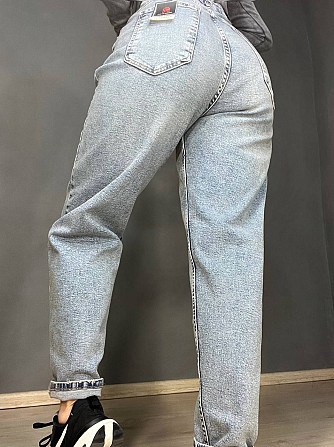 Джинси жіночі SESSANTA 16483 МОМ jeans relax стрейчеві комфорт великі розміри блакитні, блакитний, З Одеса - фото 5