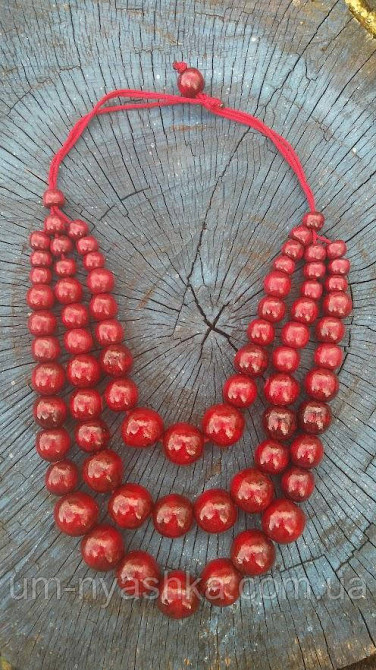 Намисто дерев'яне вишневе Кривий Ріг - фото 2