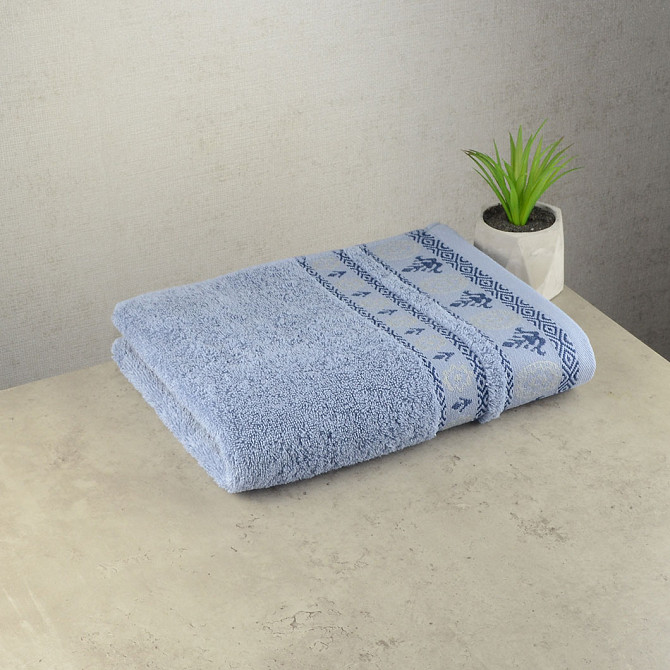 Махровий рушник GM Textile 50х90см Azi 500г/м2 (Блакитний) Суми - фото 1