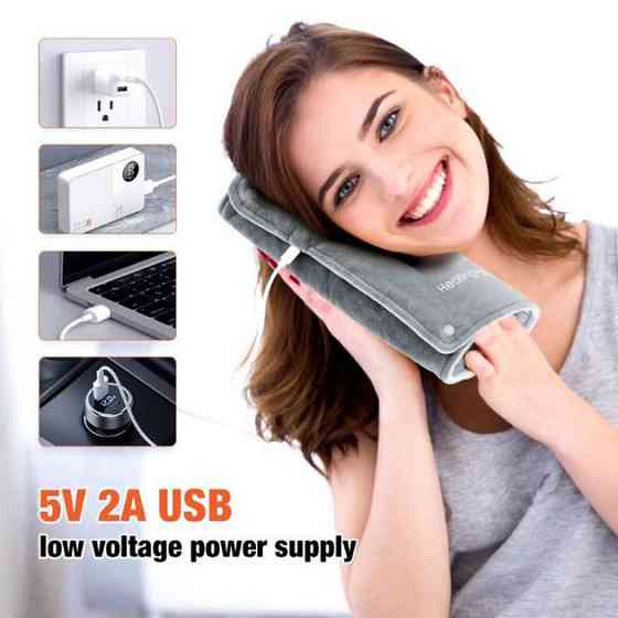 Универсальная электрогрелка от USB 30х50 см электрический термоковрик с подогревом для рук, ног и шеи LA-48 Львов