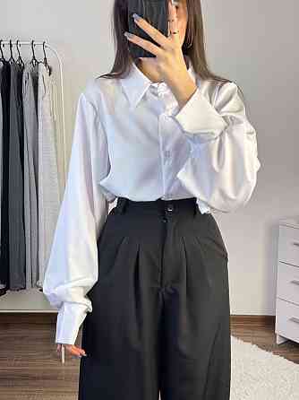 Женская базовая рубашка на пуговицах турецкий плотный софт Одесса