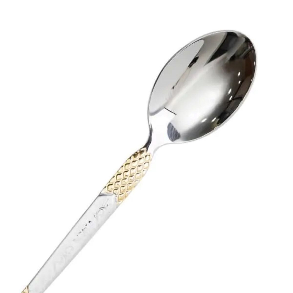 Yiwu Набір чайних ложок 6 штук ложки для чаю з нержавіючої сталі 15 см Срібло з золотом HP-20-3 Коломыя - изображение 3