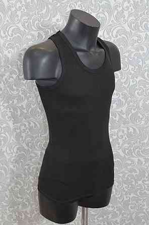 Майка мужская из хлопка 100% хлопок Lans 11/002 L, Нательная, Черный Киев