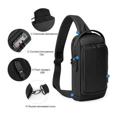 Рюкзак для ноутбука Porto 10" RNC-4043 Black (RNC-4043BK) Винница