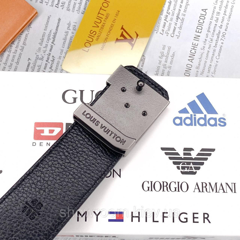 Мужской кожаный брендовый ремень (7010-1) Киев - изображение 3