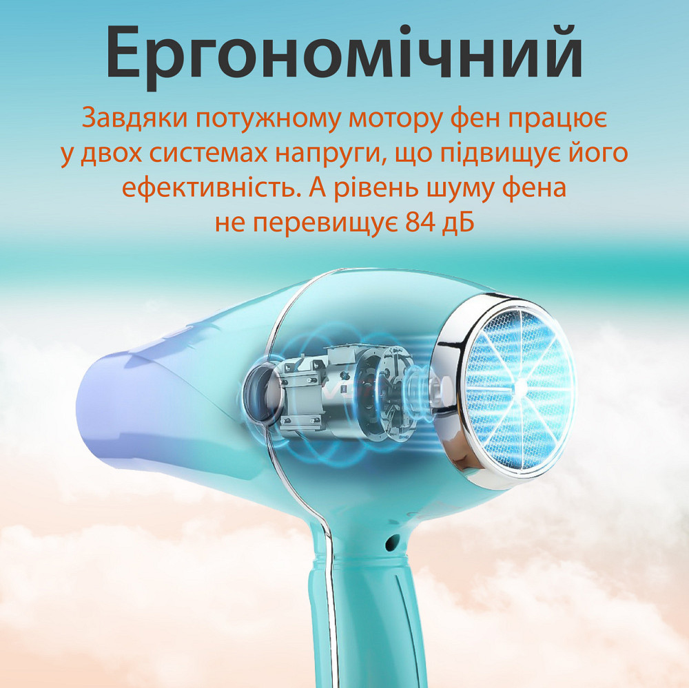 VGR Фен для волосся VGR V-452 з холодним обдуванням та регулюванням потужності, 2400Вт Коломия - фото 4