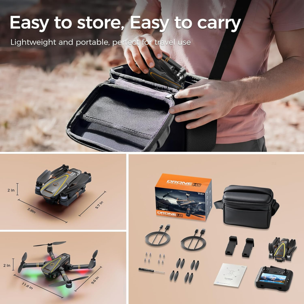 Дрон H11 GPS з камерою 4k EIS Professional для дорослих та дітей (екранний пульт дистанційного керування) RC квадрокоптер Київ - фото 7