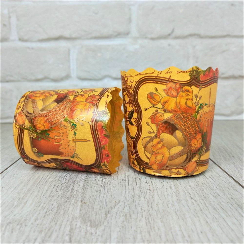 Паперова форма для пасок 100–150 г d70×h85 Вікторіанські, 50 шт/упаковка, для випічки Харків - фото 4