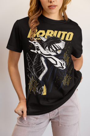 Футболка аниме Наруто оверсайз (S/M/L) Черний AnimeJ0640 Днепр