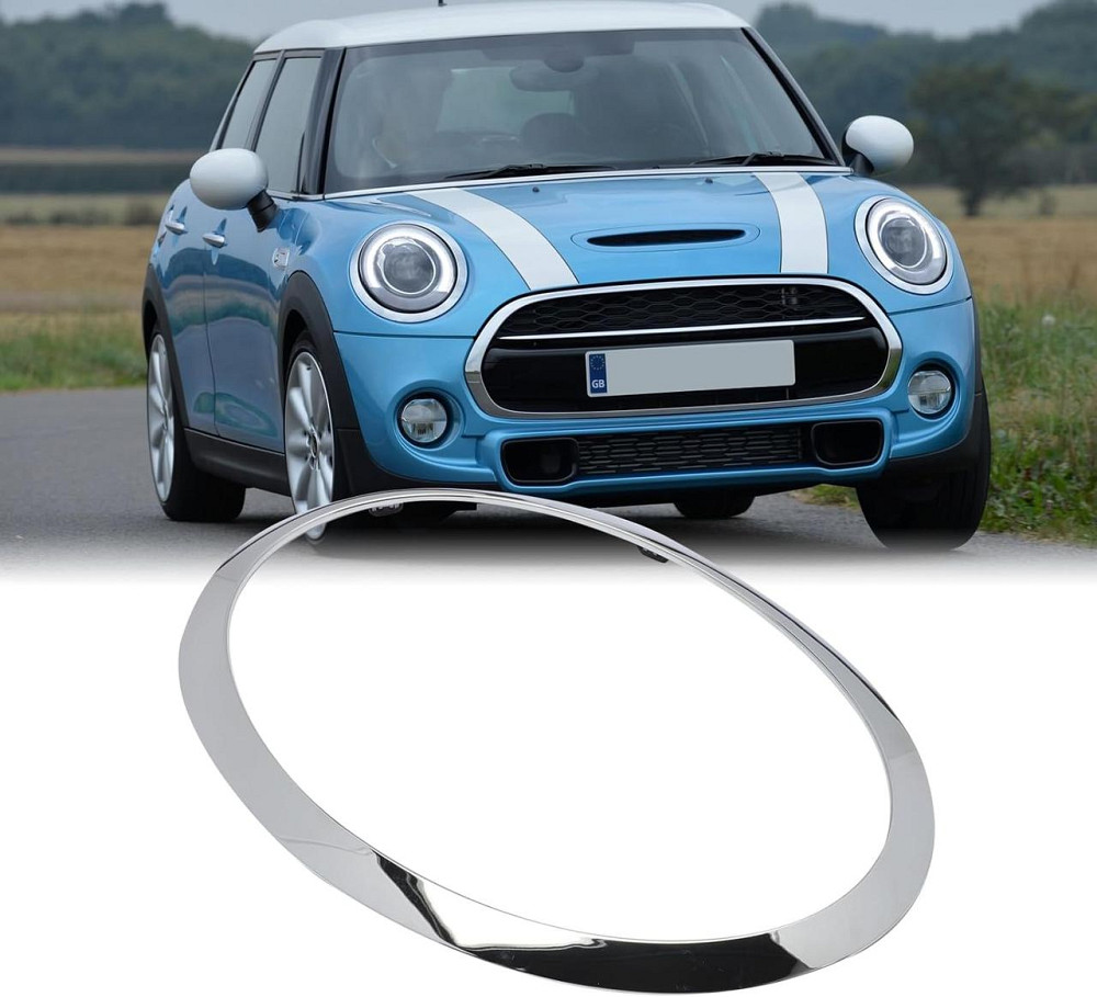 Накладка на фары для MINI Cooper F55 F56 F57 2014–2021, серебристые, рамка 2 шт 51137300631 51137300632 Киев - изображение 4