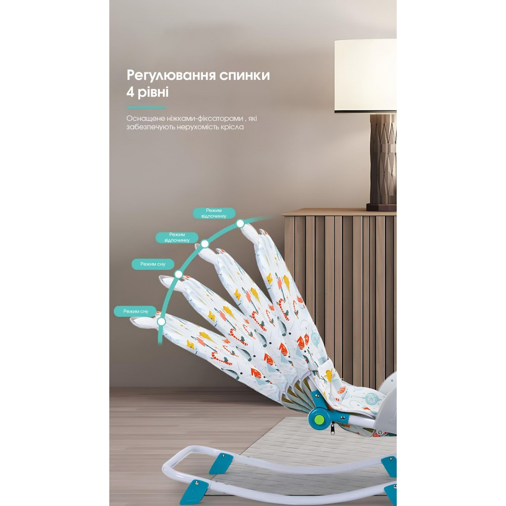 Стул детский для кормления SPOKO WKX-818 шезлонг качалка для детей малышей Киев - изображение 9