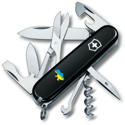 Ніж Victorinox Climber Ukraine Black "Карта України Жовто-Блакитна" (1.3703.3_T1166u) Вінниця - фото 1