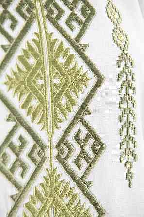 Вишиванка жіноча з довгим рукавом лляна, біла топ Київ