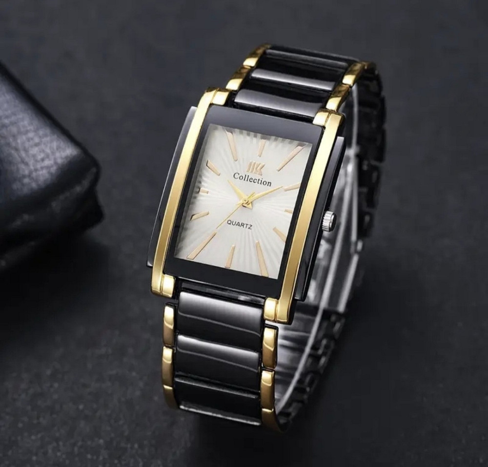 Чорний із золотистим чоловічий годинник Смела - изображение 6