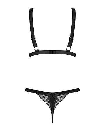 Комплект бюстгальтер та трусики Obsessive Eloissa set Black S/M Sex Aura Київ