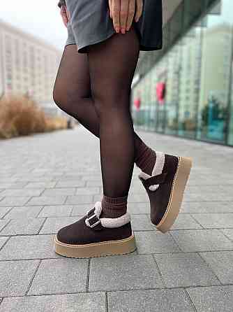 Marlex Угги жіночі MarLex коричневі натуральна замша з хутром зимові размеры 37р. 38р. (10876-1 Коломия