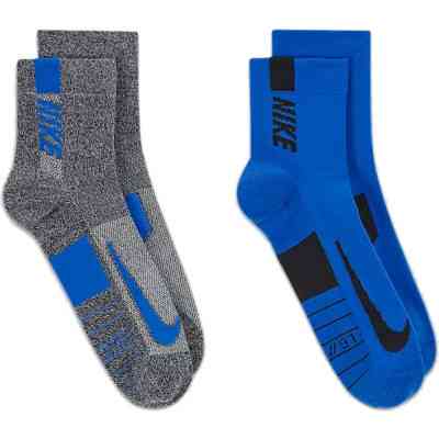 Шкарпетки Nike U NK MLTPLIER ANKLE 2PR - 144 SX7556-937 42-46 2 пари Сірий/Синій (196153841291) Вінниця