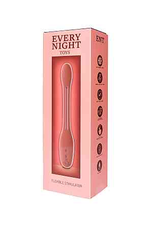 Гнучкий вібратор для пар Every Night Toys Flexible з двома моторчиками, червоний Sex Aura Київ