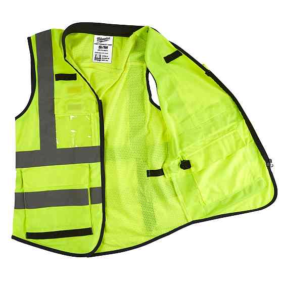 Жилет сигнальний Hi-Viz PREMIUM MILWAUKEE жовтий, розмір L/XL Одеса
