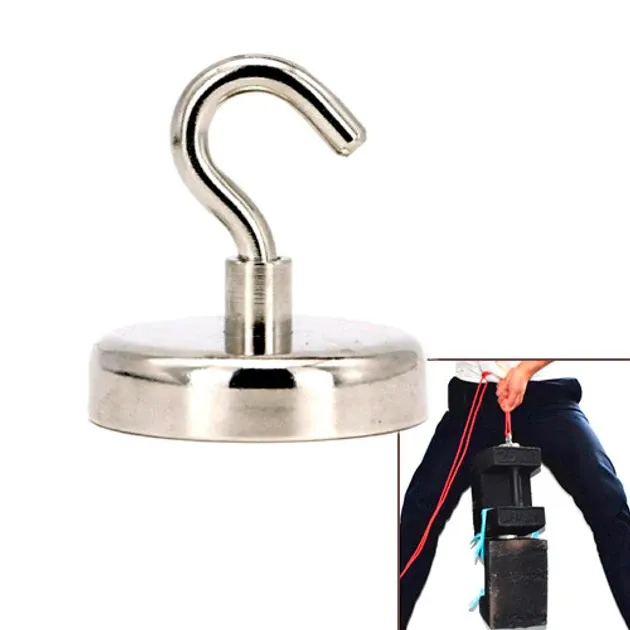 Сильний неодимовий магніт з гачком 75x18 мм до 150 кг Київ - фото 7