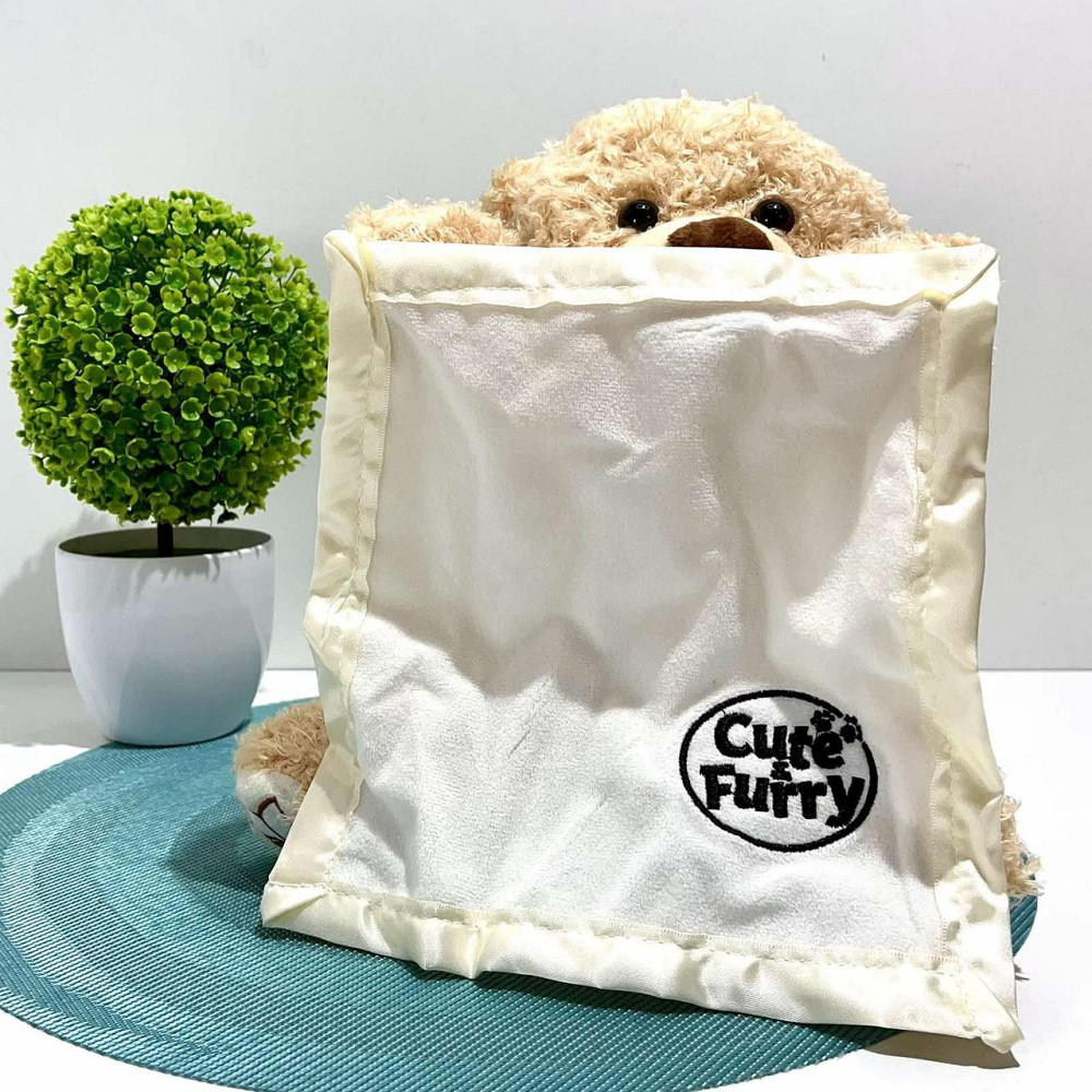 Ведмедик казкар інтерактивний грає в хованки розповідає казки Бежевий (M 5843 I UA) Чернігів - фото 4