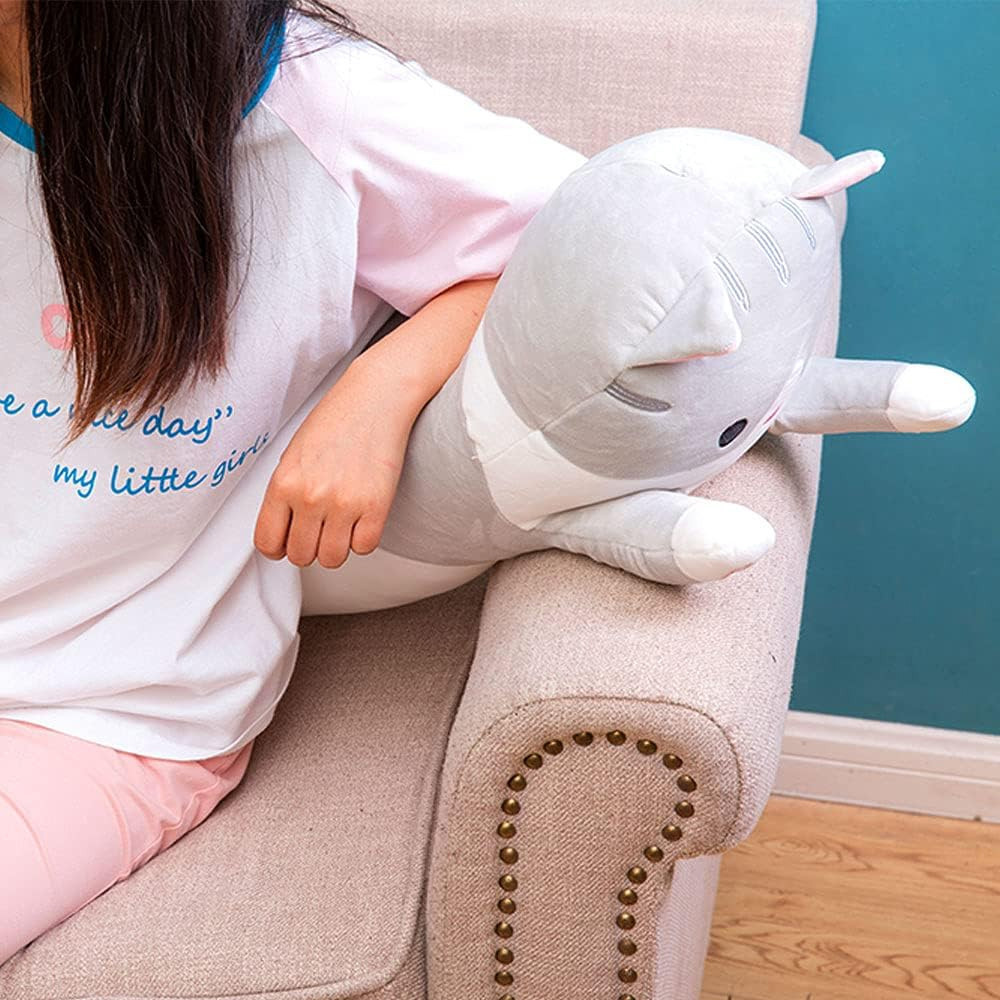 Іграшка подушка Кіт Батон, 90 см, EL-2117-7, Сіра / М'яка іграшка обіймашка / Дитяча іграшка Котик Київ - фото 5