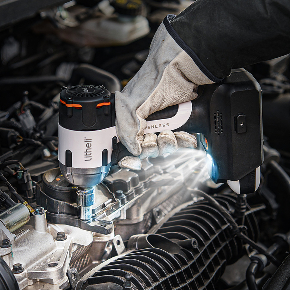 Гайковерт аккумуляторный ударный Litheli бесщеточный питание от павербанка + Power Bank Litheli 20000mAh 45W Киев - изображение 7