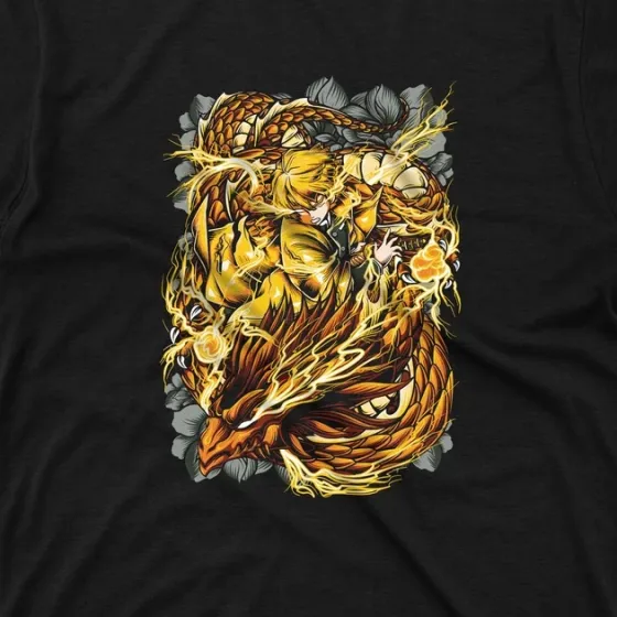 Футболка для подростка мальчика с принтом Клинок, рассекающий демонов Зеніцу 4 Размер 160 Anime10424 Днепр