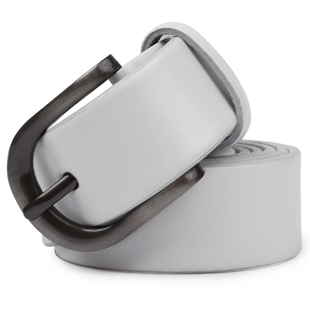 Сучасний гладкий жіночий ремінь Vintage 20788 Білий Київ - фото 7