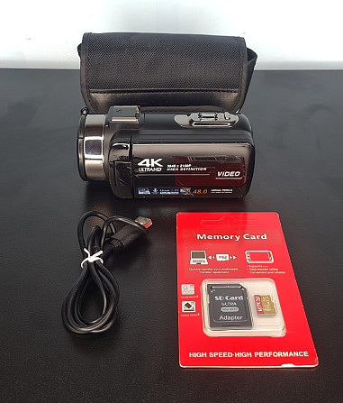 Відеокамера DVC 4K, 30x zoom, 48 mpx, IPS екран + 64gb + сумка + зпрядка Клевань - изображение 1