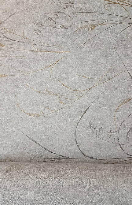 Шпалери метрові вінілові на флізеліні Sintra Vila прованс польові квіти рослини темно-сірі золотисті 533253 Київ - фото 3