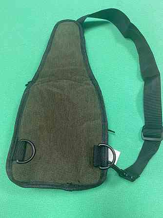 Мужская сумка тактическая через плечо 40 на21см 3 кармана спереди и 2 кармашки боковых хаки темно зеленый Киев