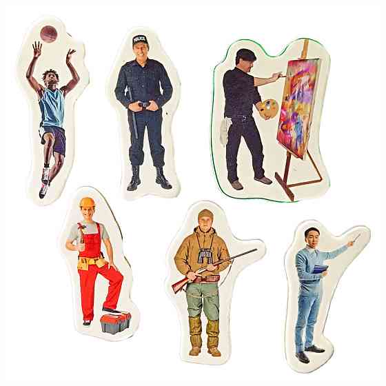 Дитячий набір магнітів "Професії" ML4032-29 в наборі 6 магнітів Вінниця