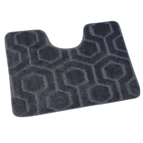 Набір килимків для ванної 2шт 60*100см+50*60см U-виріз Соти Standard сірий поліпропілен Дариана Житомир - фото 7