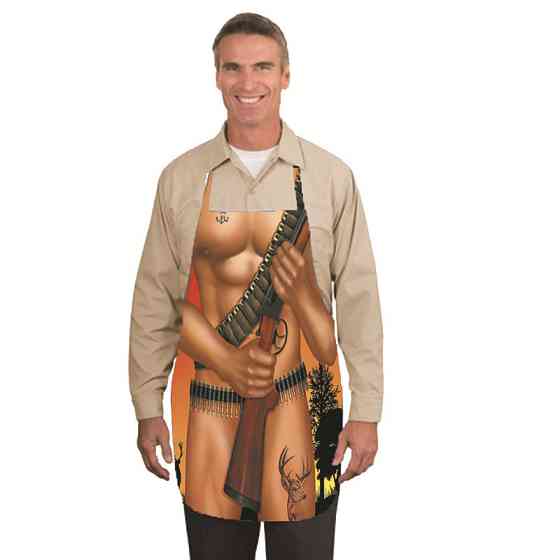 Фартук с приколом Охотник 75 на 60 см разноцветный Киев