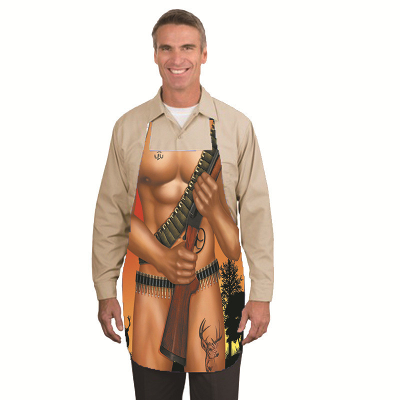 Фартук с приколом Охотник 75 на 60 см разноцветный Киев - изображение 2