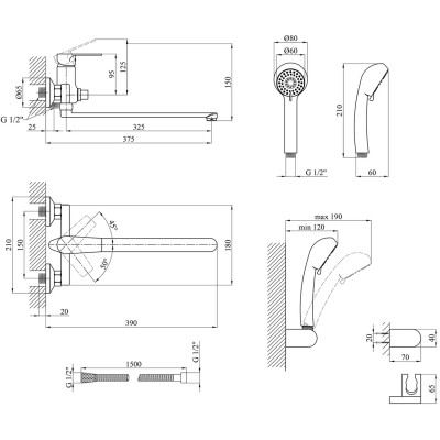 Смеситель Kroner Eifel-C070 (CV023616) Винница - изображение 8