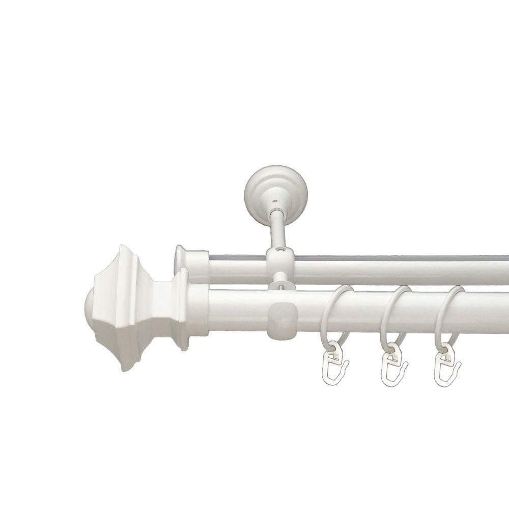 Карниз Orvit Борджеза металевий дворядний опозитний гладка \ профільна труба кільце металеве Арктіс 25\19 мм 300 см (00-00009624) Львів - фото 1