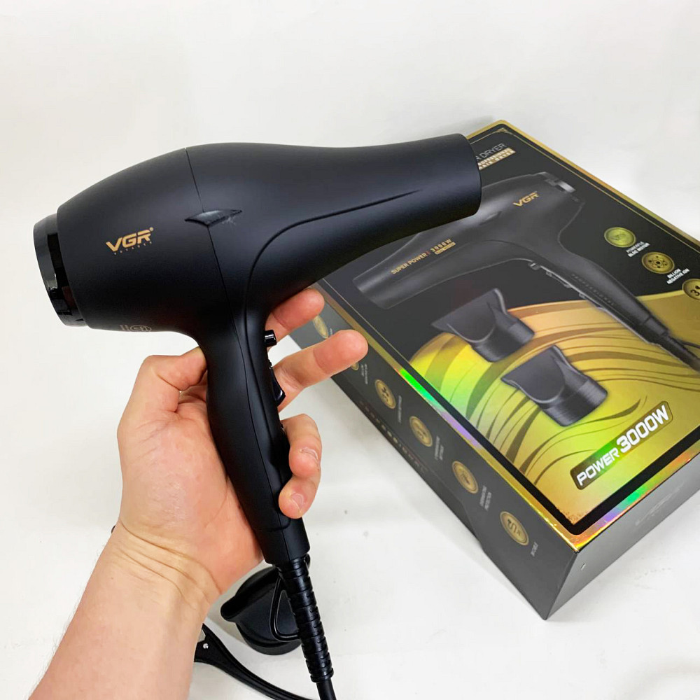 Фени для сушіння волосся VGR V-406 3000Вт, Зручний фен для домашнього використання HP-14 Івано-Франківськ - фото 4