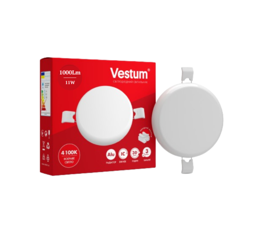 Круглий світлодіодний врізний світильник 