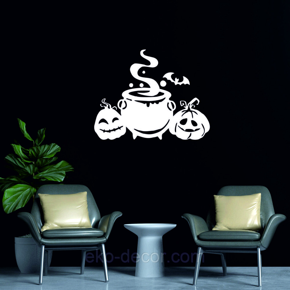 Декоративне настінне Панно «Котелок відьми», Декор на стіну 110*85 см, Білий Київ - фото 5